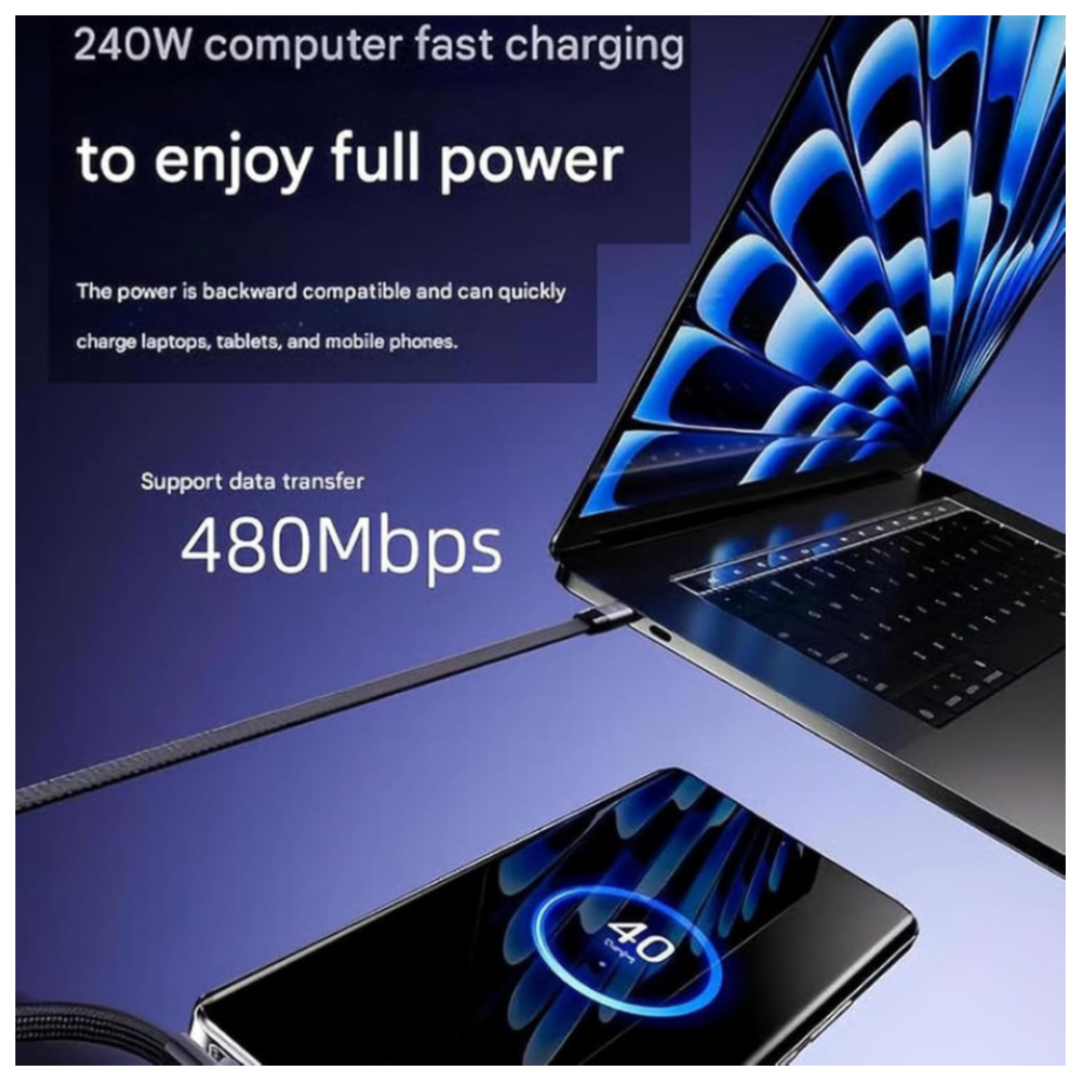 Cable USB-C con soporte plegable